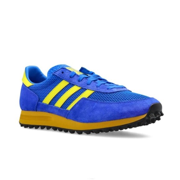 NWOT Adidas TRX Mesh SPZL Hi-Res Blue Shock Yellow Sneaker Size Men's 9 - Picture 1 of 10